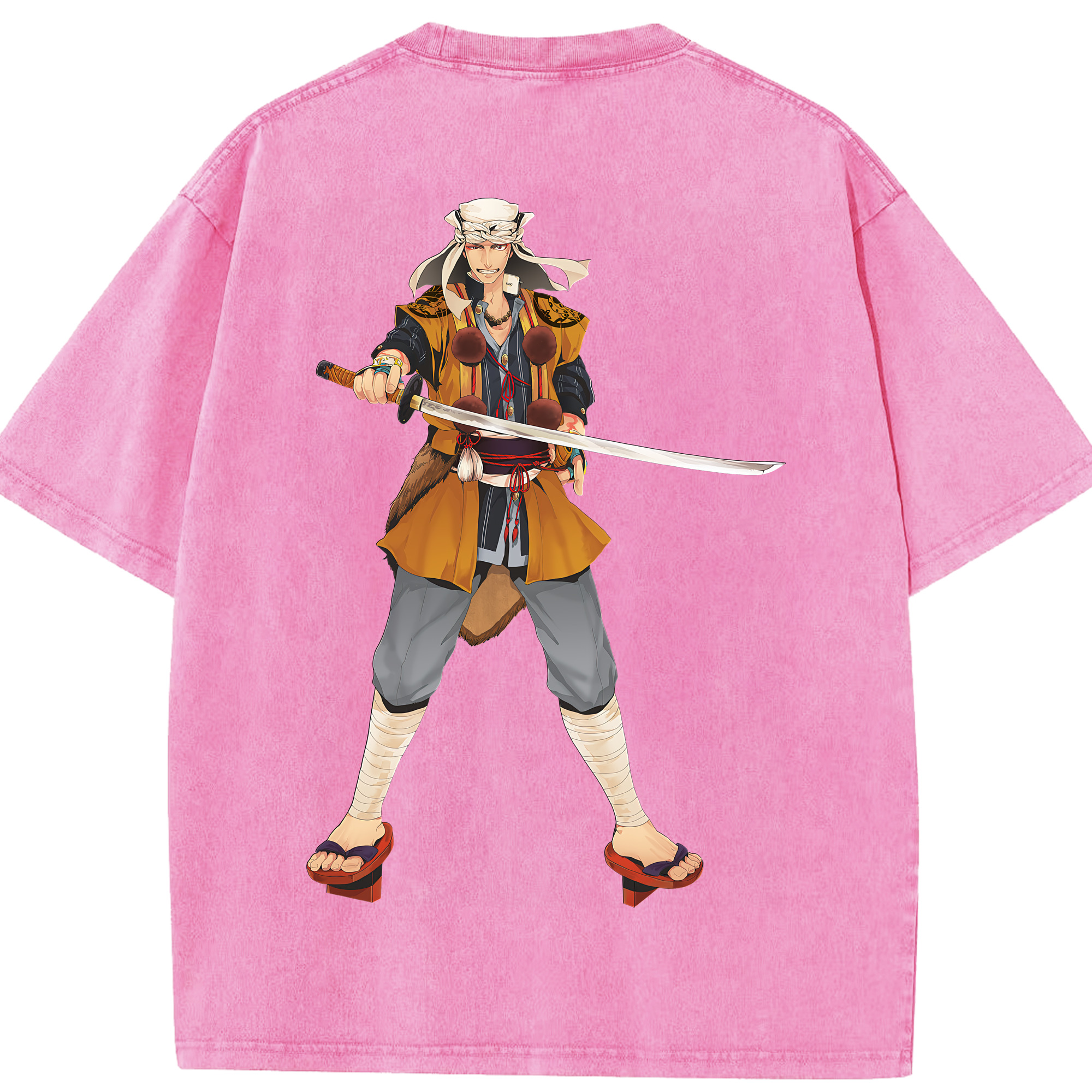 （画像用） 刀剣乱舞 Touken Ranbu 綿100% ヴィンテージ風 半袖Tシャツ（背面プリント）